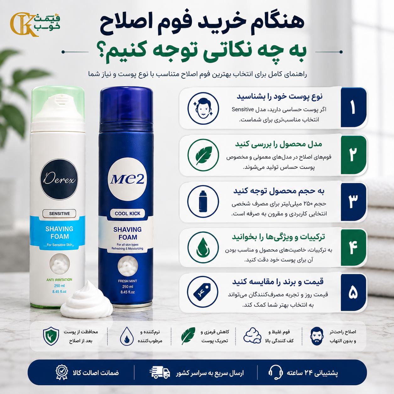 فوم اصلاح درکس یا می تو؛ کدام را انتخاب کنیم؟