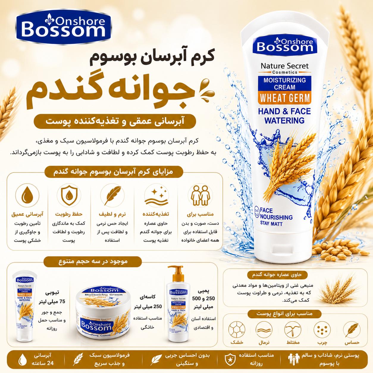 معرفی کرم‌های آبرسان بوسوم و رایحه‌های مختلف آن