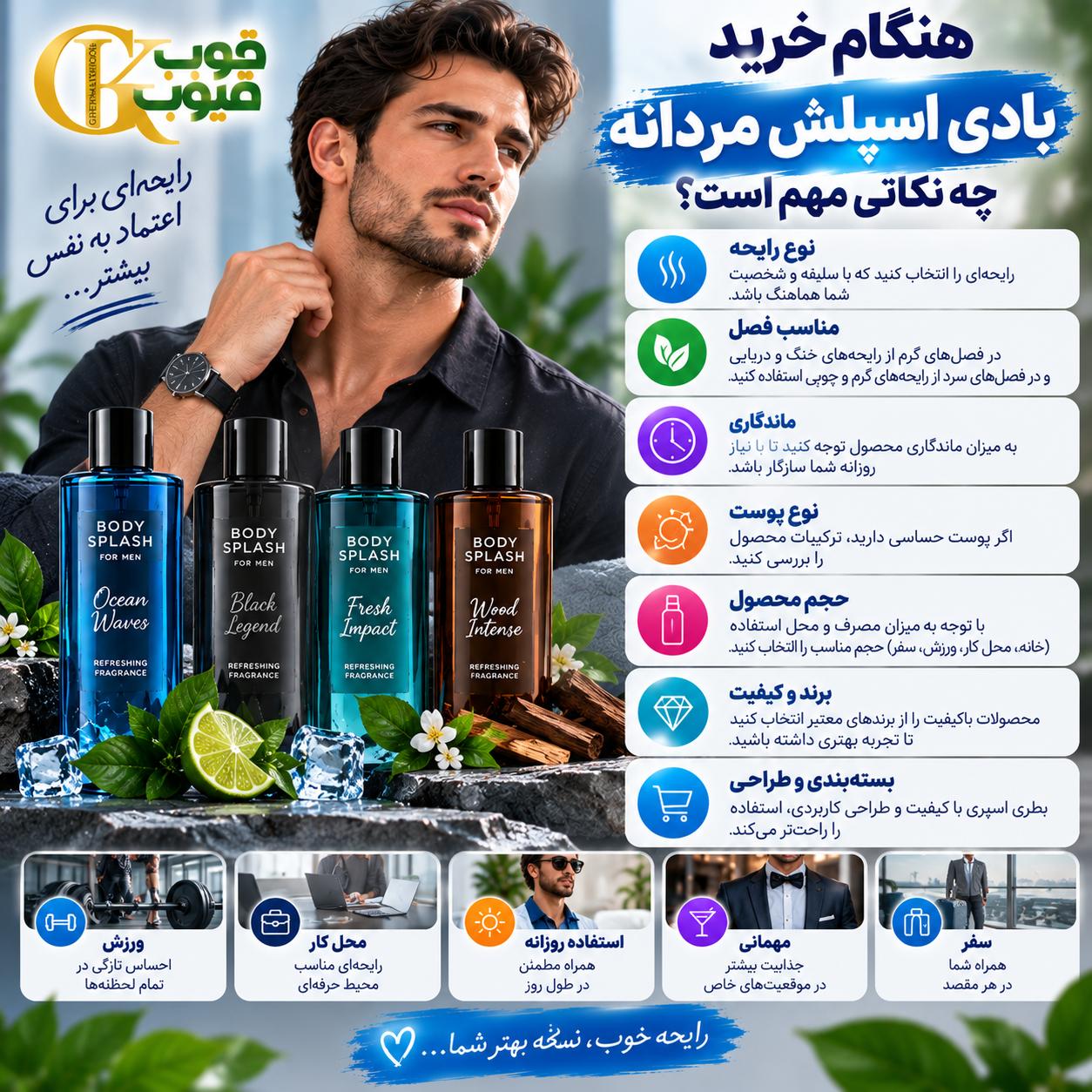 راهنمای خرید بادی اسپلش زنانه و مردانه؛ انتخاب بهترین رایحه
