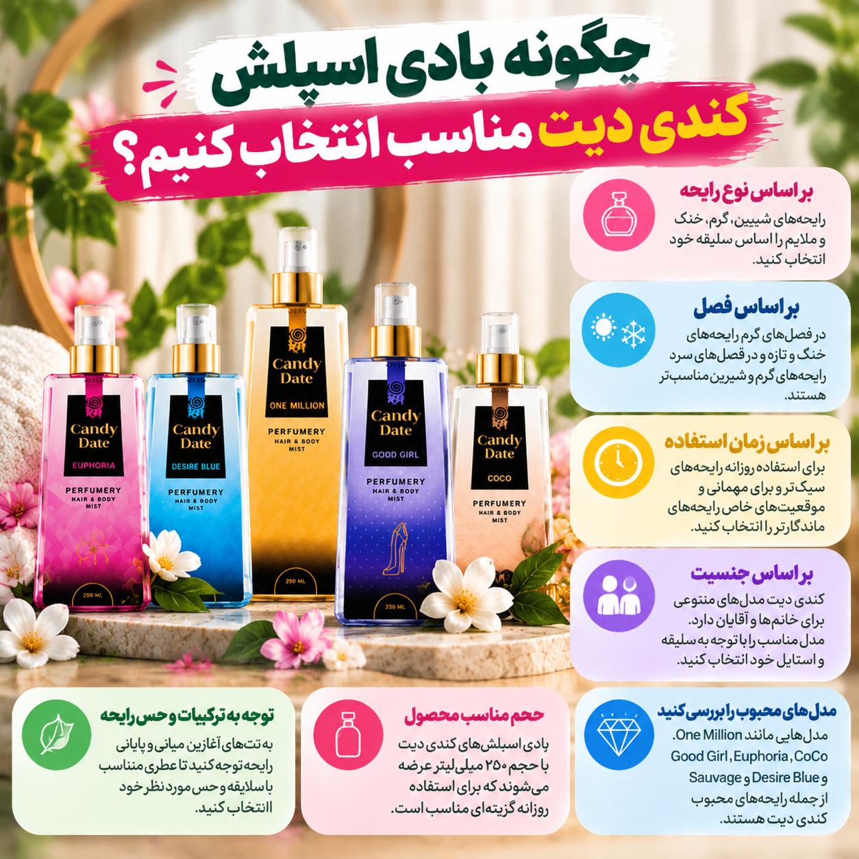 بادی اسپلش کندی دیت؛ معرفی رایحه‌های محبوب و راهنمای انتخاب