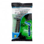 خودتراش (ژیلت) دو لبه صابون دار وینسار WINSAR (بسته 5 عددی)